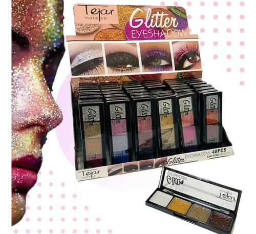 Paleta 4 Sombras Glitter Eyeshadow Tejar 4150 Lefemme