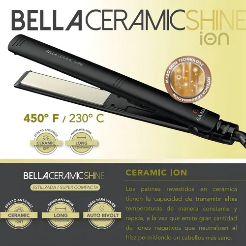 Planchita De Pelo Gama Elegance Bella Ceramic Shine Ebshi
