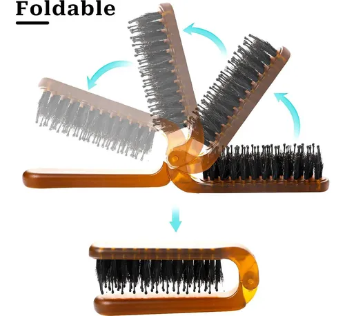 Cepillo De Cabello Plegable Sliverdew Mini 17.8×2.5cm Para