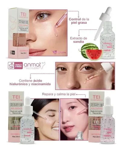 Tei Skin Serum Facial Watermelon Ácido Hialurónico Niacinami