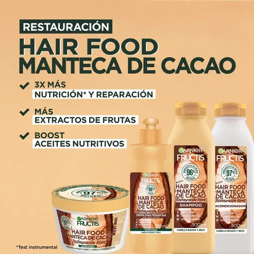 Kit Fructis Hair Food Reparación Manteca Cacao Garnier