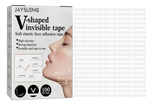 Cinta De Estiramiento Facial Invisible, 100 Tiras, Cinta .