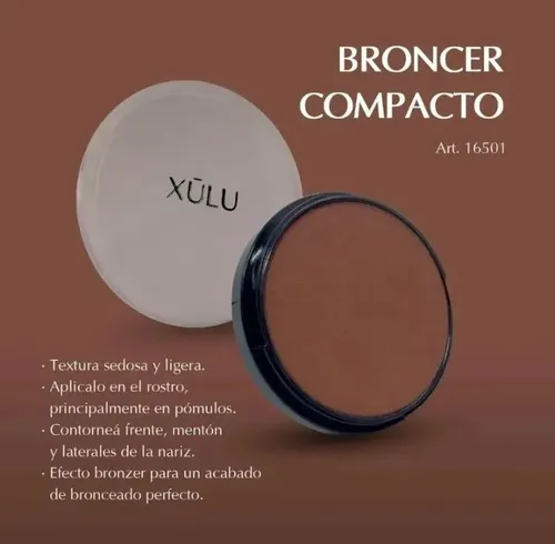 Broncer Contorno Compacto Xulu Cosmeticos