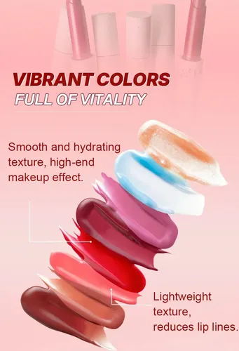 Labial Líquido 8 Colores Duración Brillo No Transfer