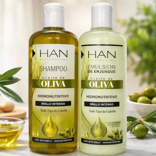 Shampoo + Acondicionador Aceite De Oliva Han 500ml