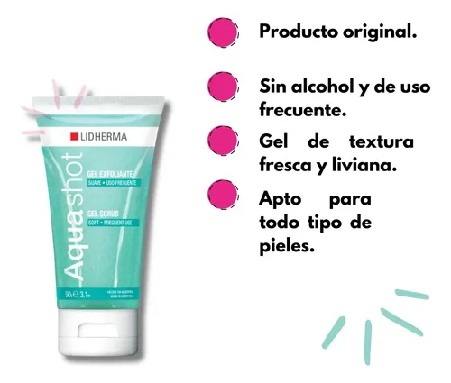 Lidherma Aquashot Gel Exfoliante Scrub Suave Piel Sensible