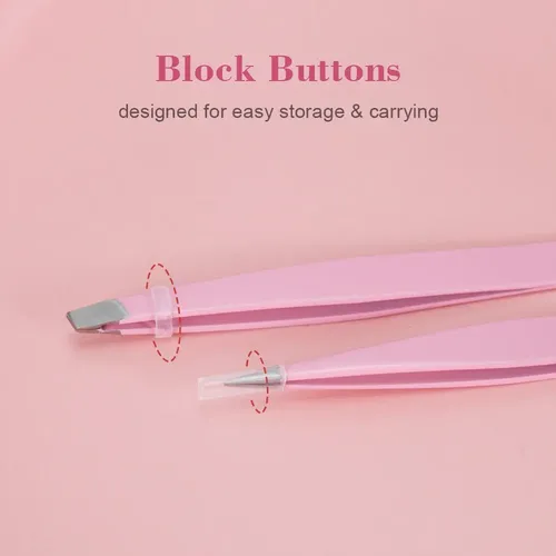 Set De Pinzas Para Cejas Con Estuche De Almacenamiento, &pp