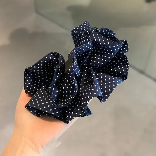 Cintas Para El Pelo Preppy Con Lunares De Doble Capa, Color