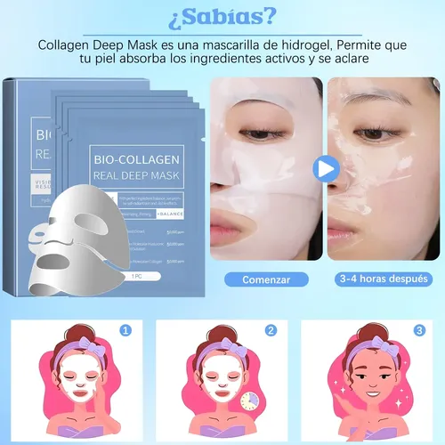 *bio-colágeno Mascarilla, Colágeno Mascarilla, Minimiza/