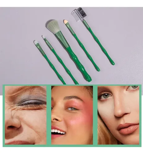 Set 2 Brochas De Maquillaje Suaves Para Rubor Y Polvo Portát