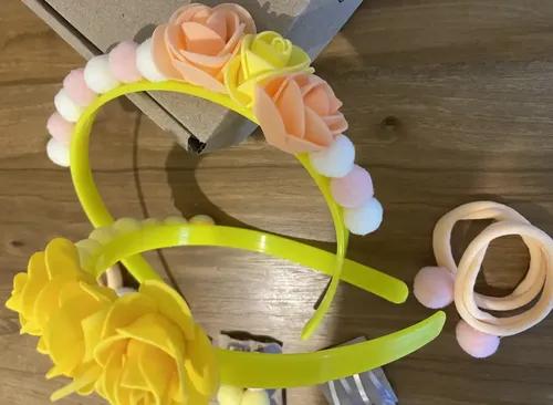 Vincha Amawa Para Niñas de Felpa Con Full Pompones Sensoriales – Pack de 5 Accesorios Para el Pelo