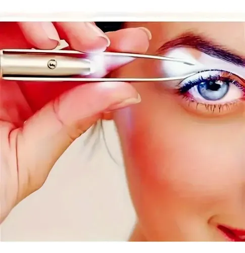 Pinzas De Luz Led Para Cejas, Depilación, Plata