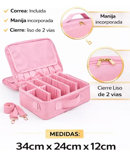 Maletin Valija Porta Cosmetico Profesional Maquillaje Viaje