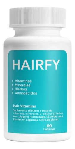 Vitaminas para el cabello Hairfy – Pelo, Piel y uñas con Biotina, Colágeno y 20 ingredientes más, para Mujeres y Hombres – 60 cápsulas