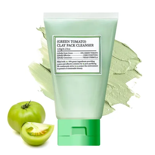 =mascarilla De Arcilla De Tomate Verde, Tratamiento Con Sebo