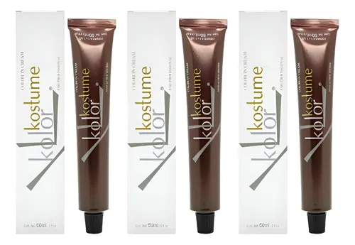 Pack X3 Tintura Kostume Kolor 60gr Coloración Permanente