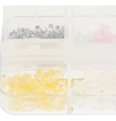 1 Caja De Colgantes Con Forma De Flor Para Uñas, Decoración