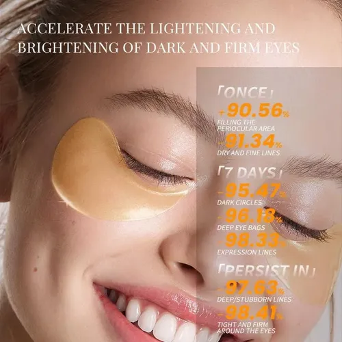 Parches De Ojos De Oro 24k Hidovetec Con Ácido