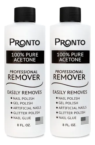 Removedor De Gel Con Acetona Pronto 8 Oz (2 Unidades) Para