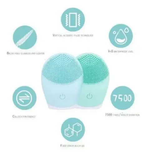Mini Masajeador Facial Eléctrico De Silicona Rosa