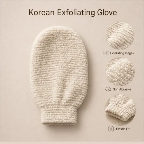 Conjunto Exfoliante Konjac Y Guante De Cáñamo Coreano