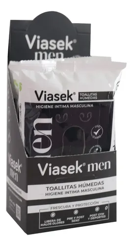 Kit X3 Toallitas Viasek Men Higiene Intima X16un