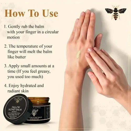 Bálsamo Facial Tallow Honey Balm Con Sebo Y Miel Día/noche Todo Tipo De Piel Día/noche