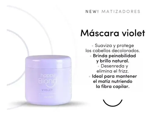 Mascara Matizadora Happy Blond Violeta Bekim 250g Pack X3