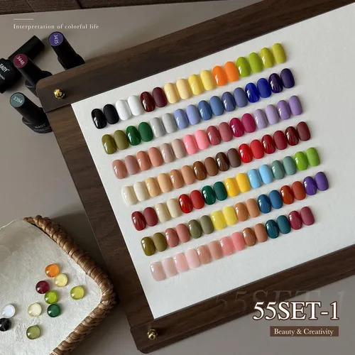 Set 60 Esmaltes Gel Colores Variados Base Y Top Coat