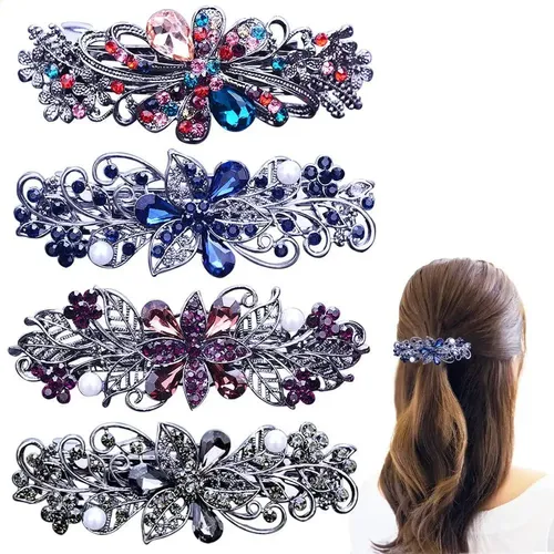 Broches Elegantes Para El Cabello Con Forma De Flor De Perla