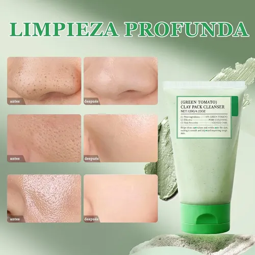 Mascarilla De Arcilla De Tomate Verde, 2 Unidades, 120 G