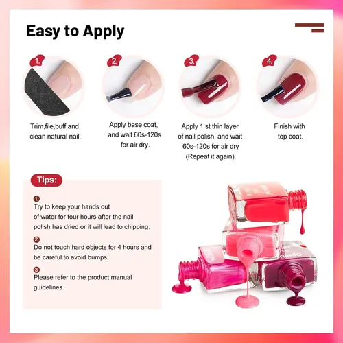 Set De Esmaltes Openlive 12 Piezas Rosa 5 Ml Base Y Top Coat