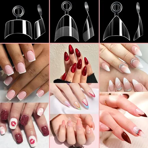 Tips De Uñas Gel Pre Cortas Bluezoo 3 Formas 360pcs