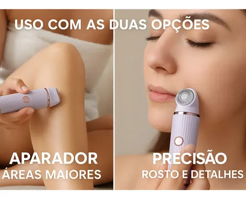 Depiladora Eléctrica Morada Uso Húmedo Inalámbrica 1.5v
