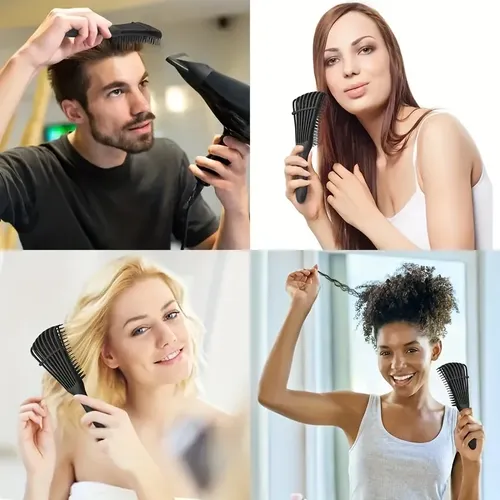Cepillo Para Cabello Detangler, 8 Puntas, Peine Húmedo Y Sec