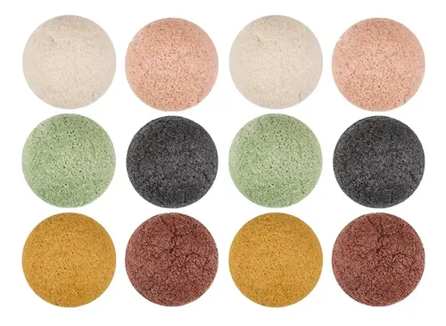 Paquete De 12 Esponjas Faciales Exfoliantes Suaves, De Limpi