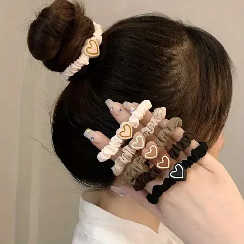 Colitas Para El Pelo Con Corazón X5 Mujer