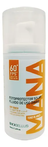 Protector Solar Fluido Tono Blanco Toque Seco 50ml Biobellus