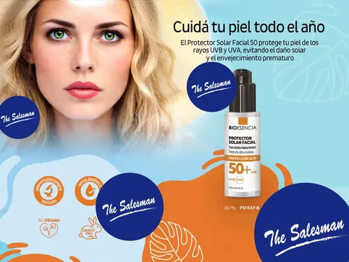 Protector Solar Facial Fps 50+ Con Ácido Hialurónico 30ml