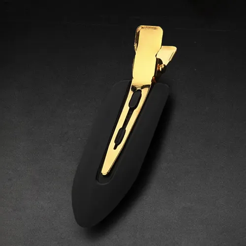 4 Pinzas For El Pelo De Metal Sin Arrugas: Broches A Presió