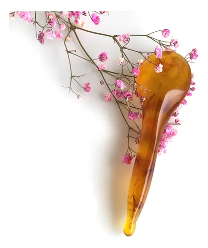 7 Raspadores Amber Gua Sha Para Masaje De Rostro Y Cuello