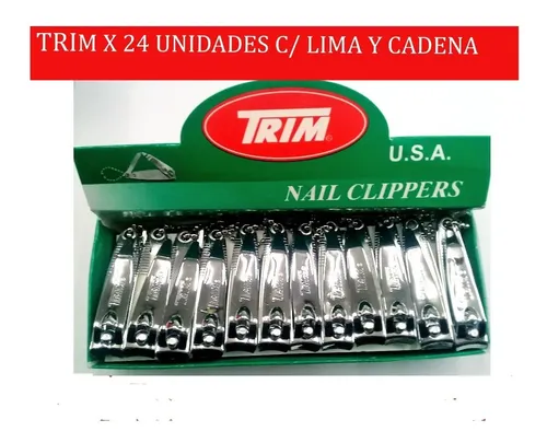 Corta Uñas Trim De 5 Cm X 24 Unidades C/lima Y Cadenita