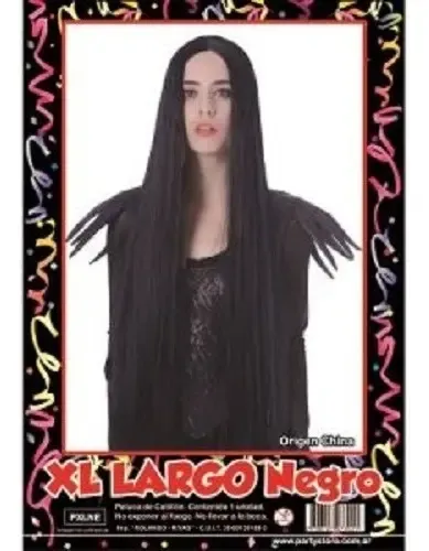 Peluca X L Party Store lacia negra color negro