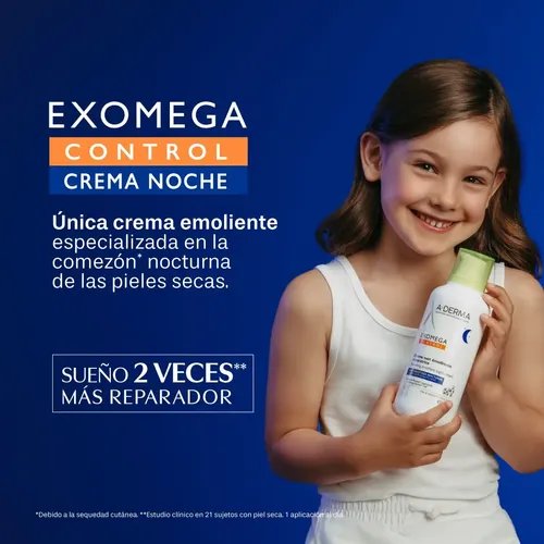 Crema Hiratante Corporal Emoliente A-Derma Exomega Control para Piel Atópica y Piel Seca Crema de Noche que Ayuda a Calmar la Piel Ideal para Skincare Diario Absorción Rápida con Avena 400ml