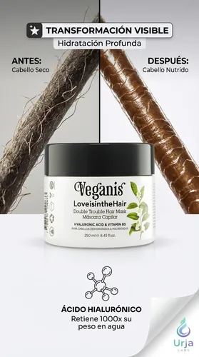 Veganis Máscara Capilar Ácido Hialurónico X250gr