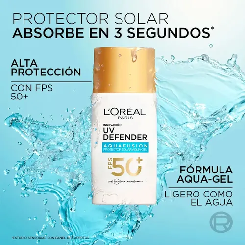Protector Solar Facial L’oreal Uv Defender Aqua Fusion Fps50