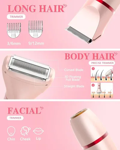 Recortadora De Bikini Para Mujer, Afeitadora Eléctrica J