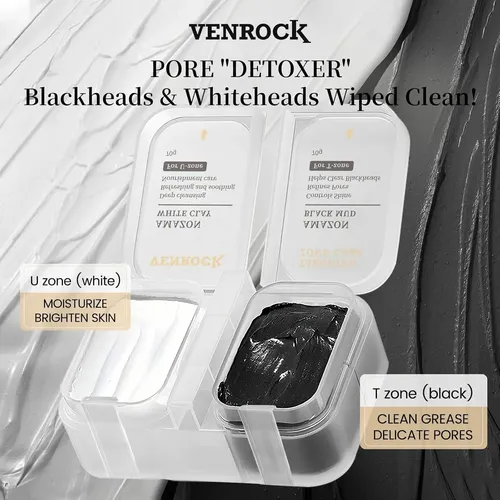 Mascarilla De Arcilla Dual, Venrock, 70g Cada Una, Cuidado