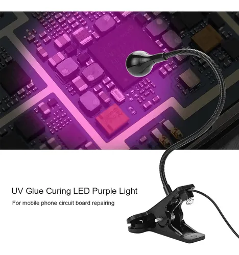 Lámpara Led Uv Portátil Con Clip Para Uñas Y Reparaciones