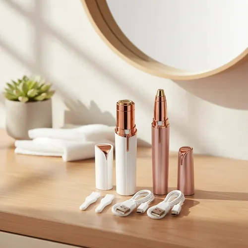 Kit Depiladora Electrica Facial Mujer Cejas Bozo Portátil